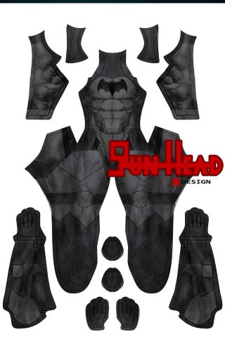 Gun Head Design Telltale Bat Spandex Suit