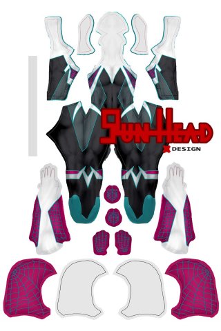 Gun Head Design Ghost Gwen Dye Sublimation On Spandex