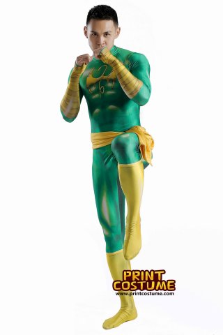 Custom Iron Fist Green Spandex Suit