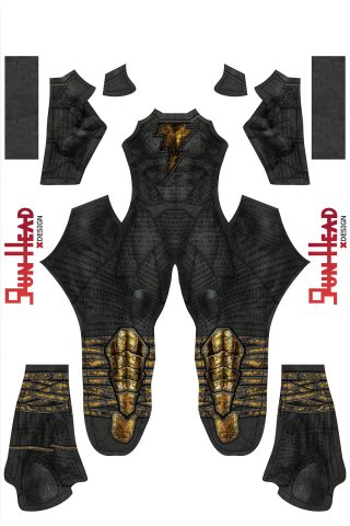 Gun Head Design Black Adam Dye Sublimation On Spandex