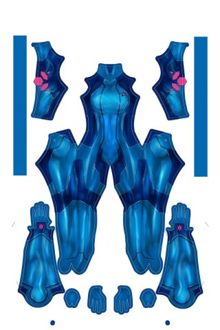 The Web Warrior's Workshop Samus Zero Shiny Dye Sublimation