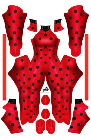 Ethn cos Ladybug Dye Sublimation On Spandex