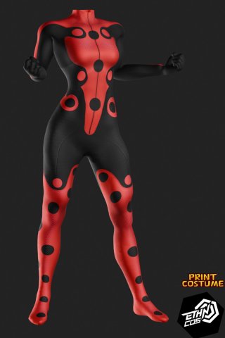 Ethn cos Ladybug V2 Dye Sublimation On Spandex