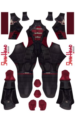 Thunderbolts Gun Head Design Dye Sublimation