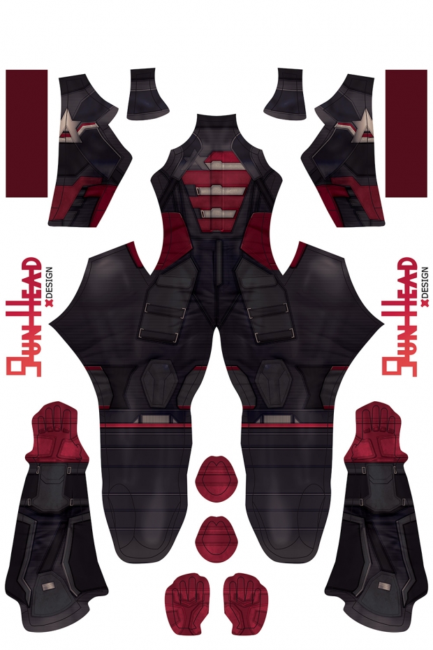Thunderbolts Gun Head Design Dye Sublimation