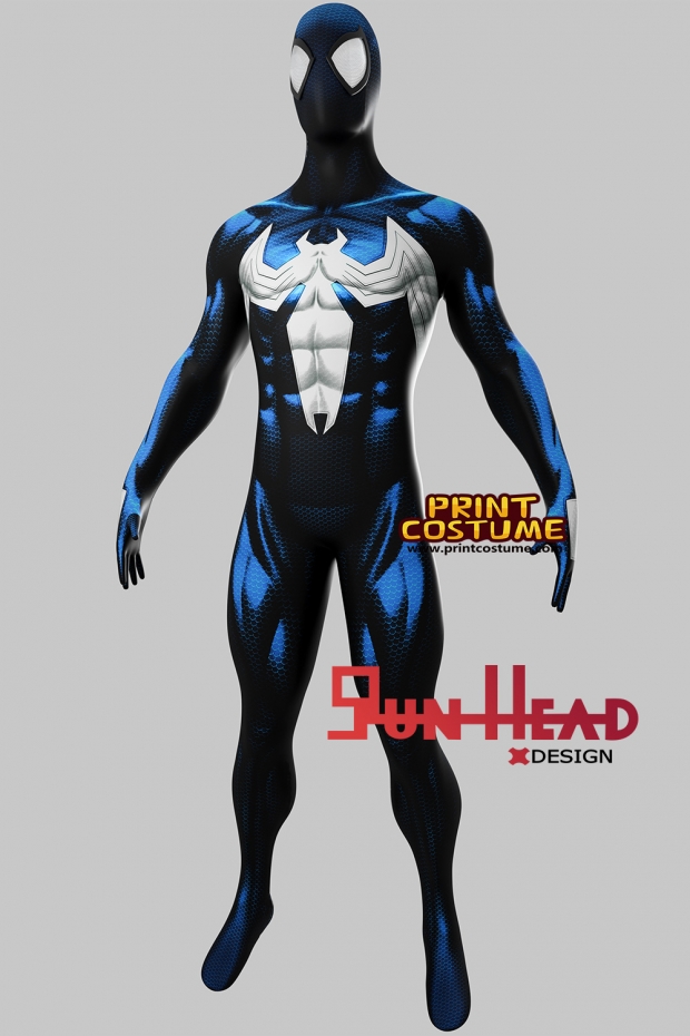 Gun Head Design Blue Highlight Symbiote Dye Sublimation