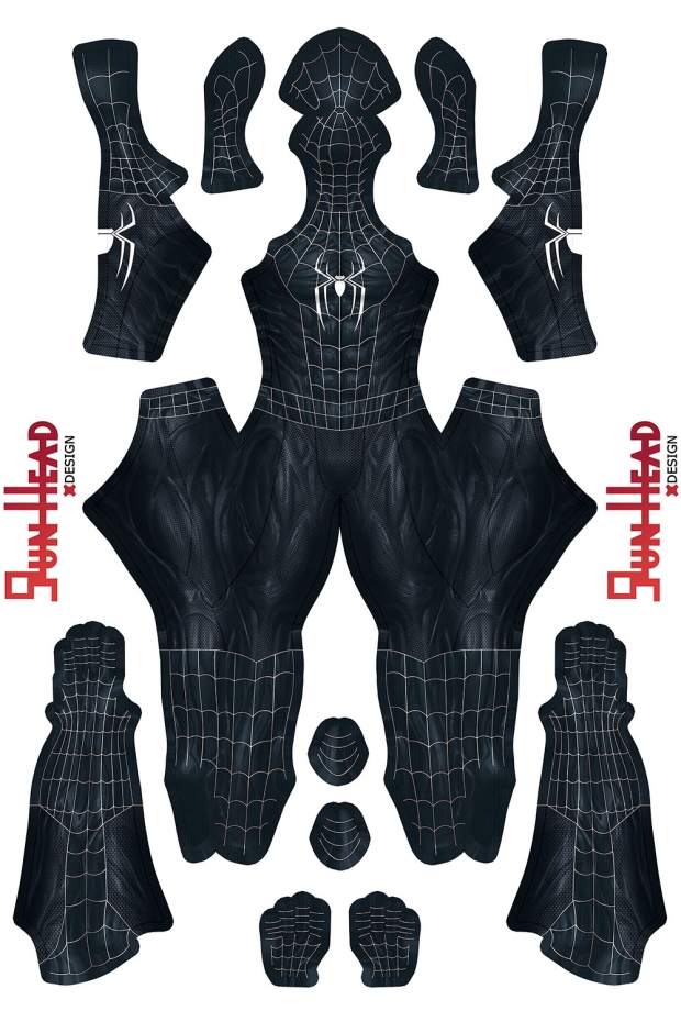 Gun Head Design Symbiote BND Sublimation On Spandex