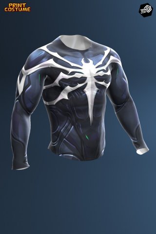 Ethn cos Symbiote Shirt Dye Sublimation On Spandex Ethn cos Symbiote Shirt Dye Sublimation On Spandex