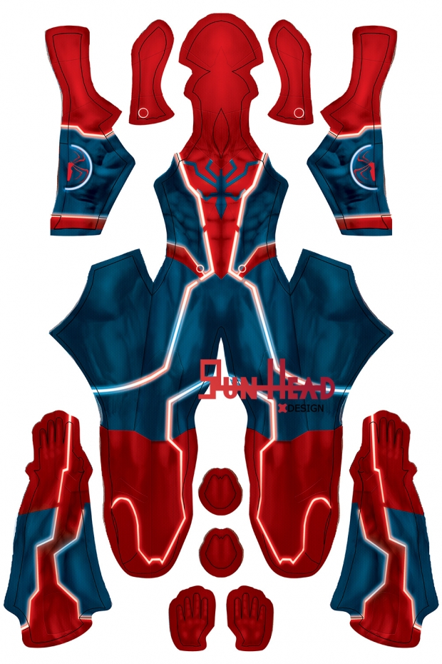 Gun Head Design Tron Dye Sublimation On Spandex
